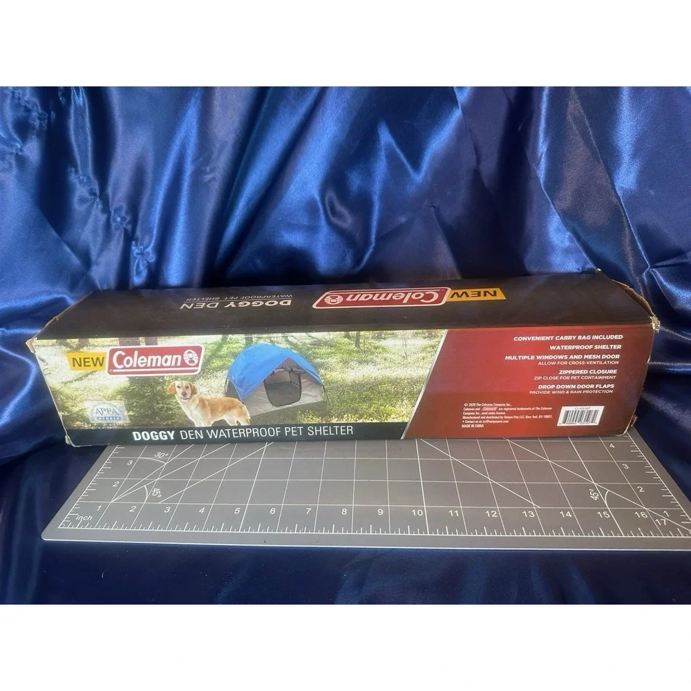 Coleman Dog Tent Doggy Den Waterproof Pet Shelter In Box - Used 1x